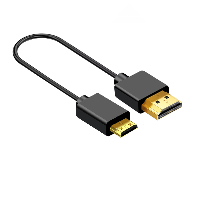 Mini HDMI y Micro HDMI versión 2,0, Cable Flexible ultrafino 4K, OD3.2 delgado Cable corto y suave, 20cm, 30cm, 50cm, 1m