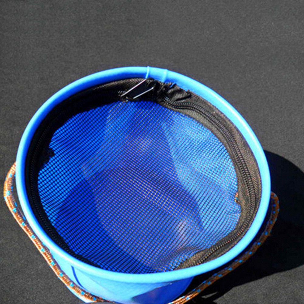 1Pcs Outdoor Fish Tackles Canvas Fishing Bucket Tackle Tools Bag Folding Bucket Portable Camping Hiking