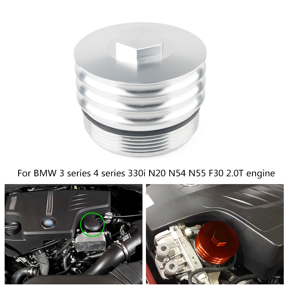 Aluminum Engine Oil Filter Cooling Shell Housing For BMW 3 series 4 series 330i N20 N54 N55 F30 2.0T engine
