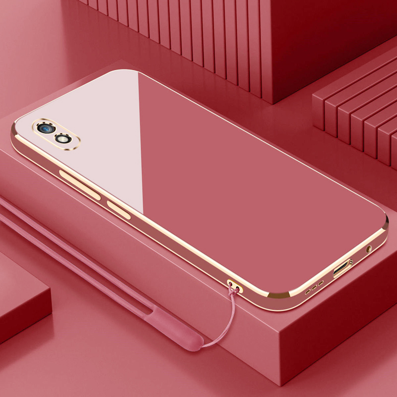 per Redmi 9A Custodia sportiva di lusso placcatura quadrata Redmi 9A 9in 9i Custodia per telefono antiurto coperchio posteriore in silicone Fundas