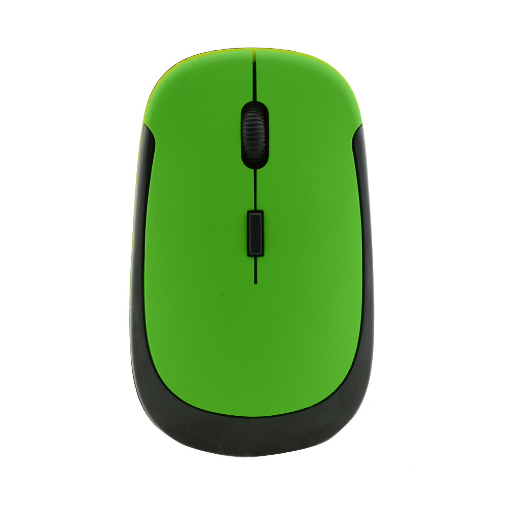 Wireless 2.4G Mouse Optical Gaming Office Mouse with USB Receiver Laptop PC Computer Ergonomic Mause Mice for Dell/Lenovo/ASUS: Green