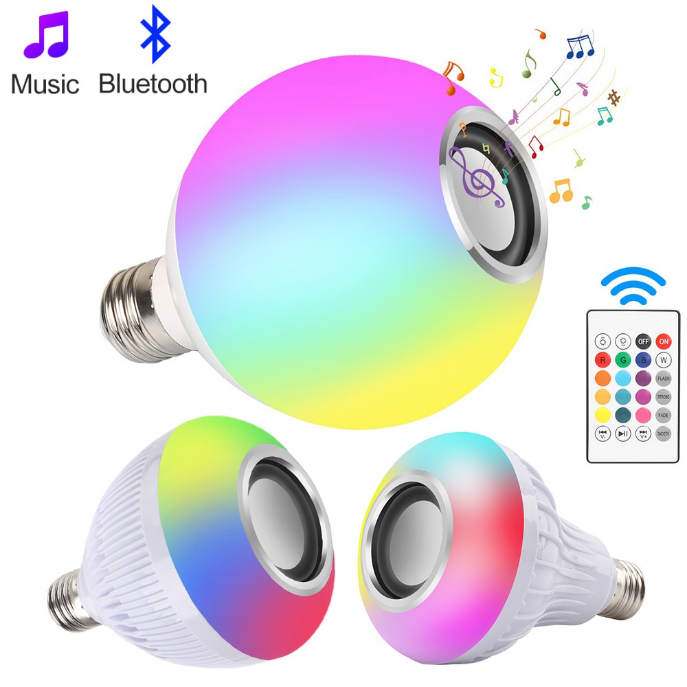 Smart Rgb Led Lamp Draadloze Bluetooth Speaker Muziek Spotlight Lamp Led Licht Voor Bar Party Stage Verlichting Afstandsbediening