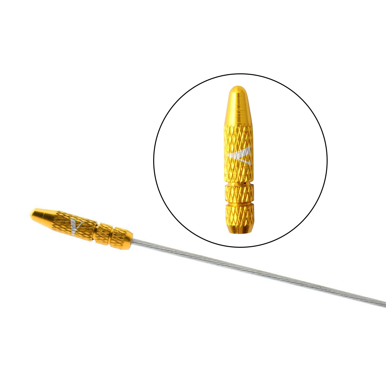 Bicycle Cable End Caps, Bike Brake Line Ends Brake Shifter Cables End Tips Crimps Mountain Bicycle Brakes Derailleur Cables: green