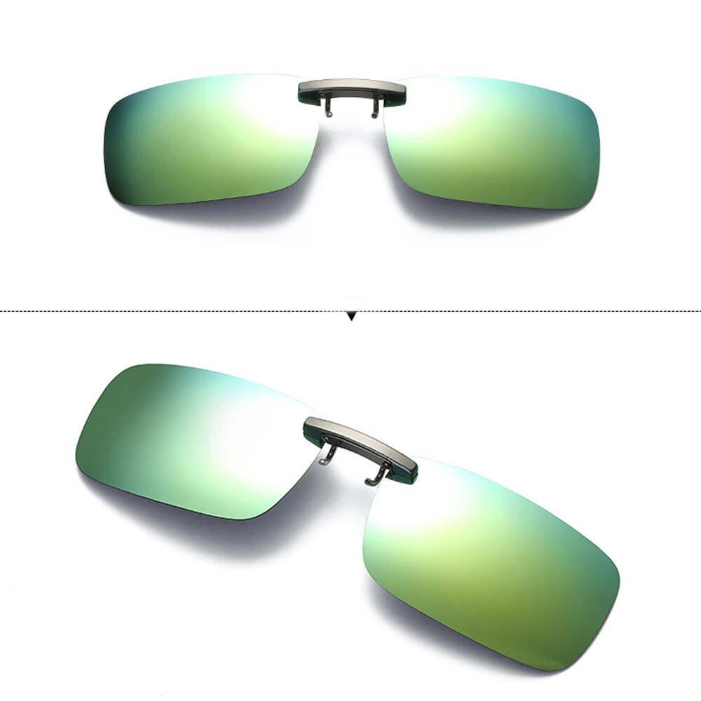 Gafas de sol de para hombre y mujer, lentes de visión nocturna desmontables, gafas de sol polarizadas de Metal para conducir: Gold