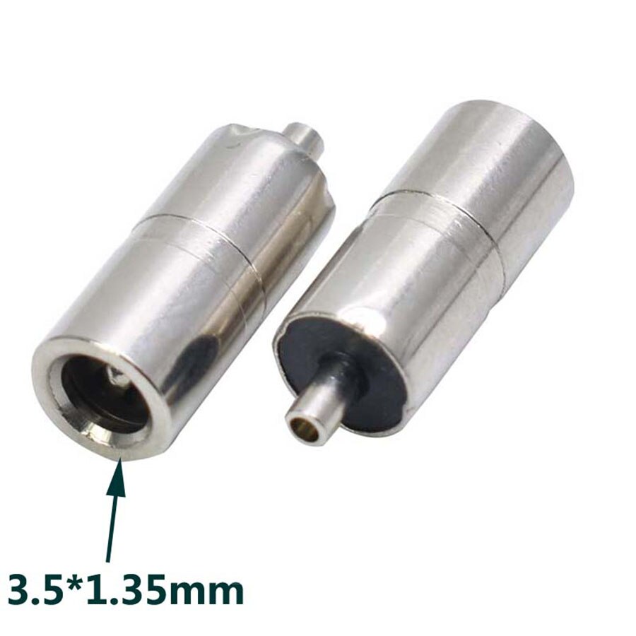 EClyxun 1 piezas DC Power Jack conector 5,5 * x2.1/6,5x3,0mm/7,4x5,0mm /5,0x3,0mm/6,0x4,4mm/3,5x1,35mm/4,0x1,7mm de Metal adaptador de enchufe: 3.5x1.35