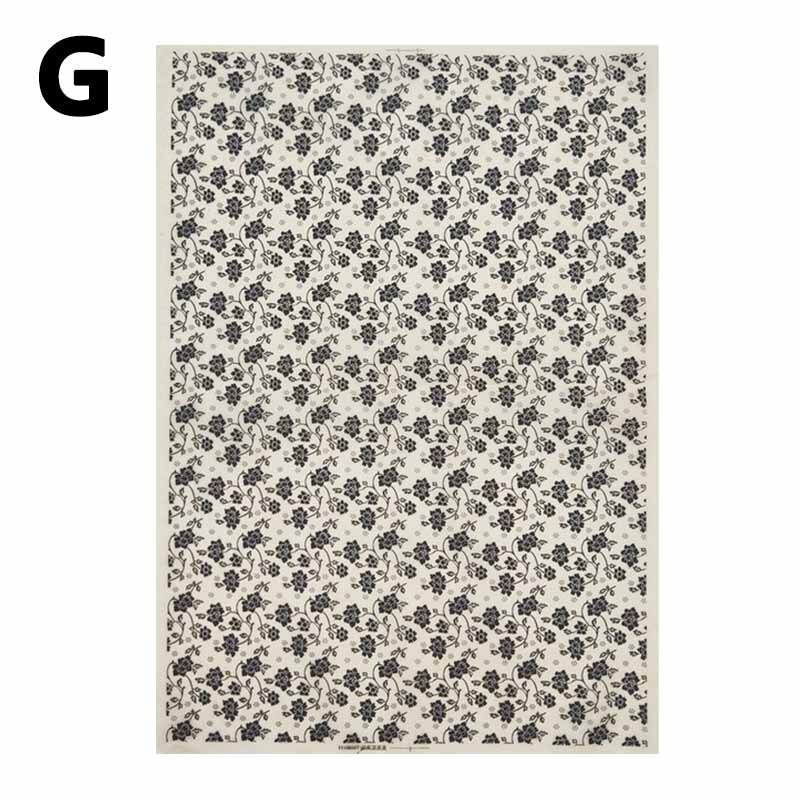 Keramikk Overføringspapir 53x37cm - Svart Glasur Blomst Dekal Høy Temperatur: G