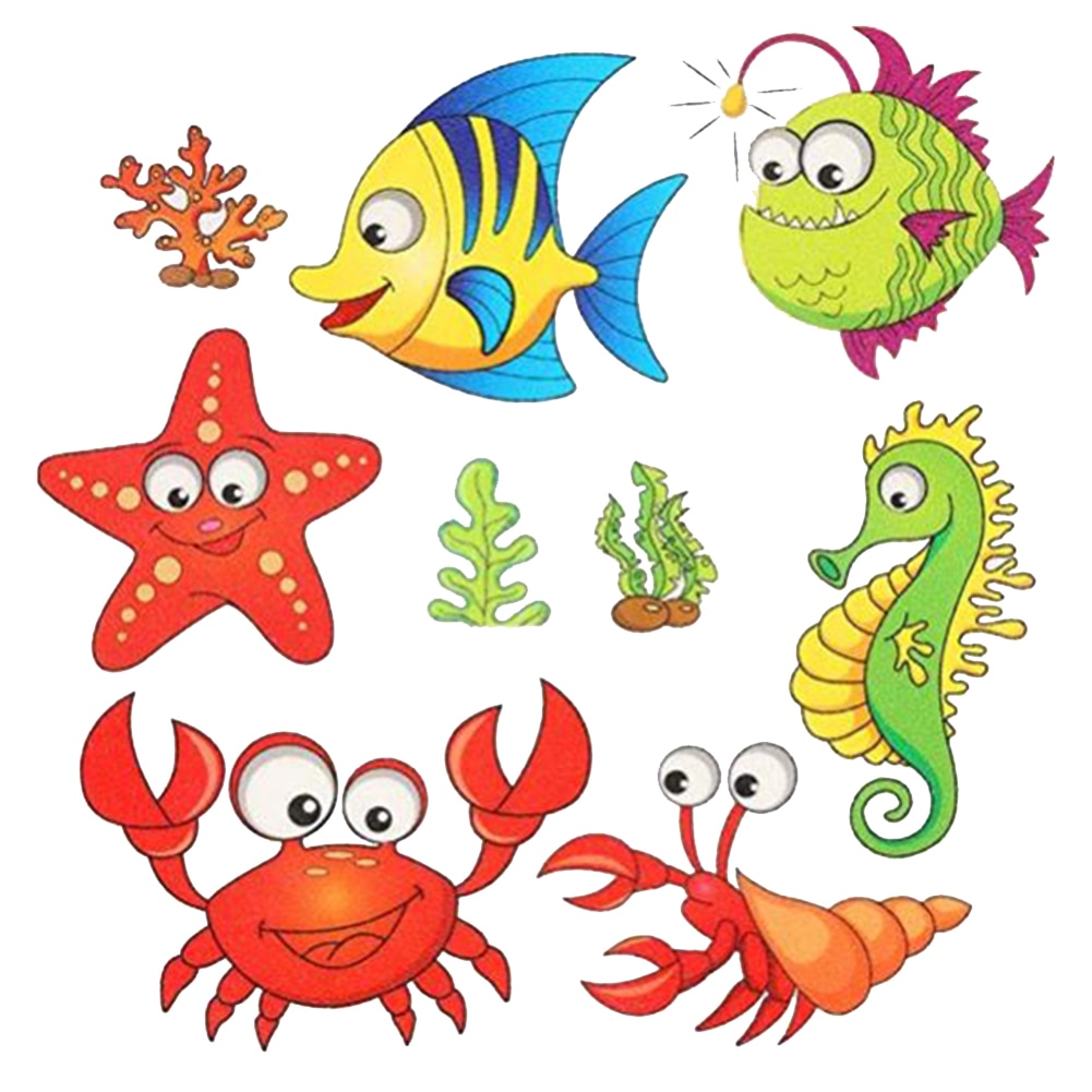 Non Slip Bathtub Stickers Marine Life Bathroom Adhesive for Bath Tub Stairs Shower Room Bath Safety Stickers Bathtubs BDF99