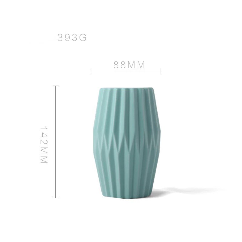 Modern European Style Origami Vases Ceramic Simple Tabletop Vase Home Living Room Decoration Flower Container: Green M