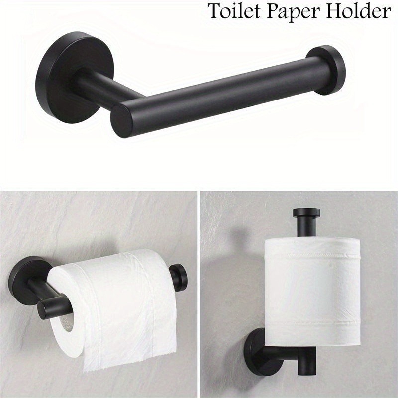 Håndklædestativsæt til badeværelset, , 304 håndklædestativer i rustfrit stål, inklusive håndklædestativ + toiletpapirholder og  +2 badekåbekroge