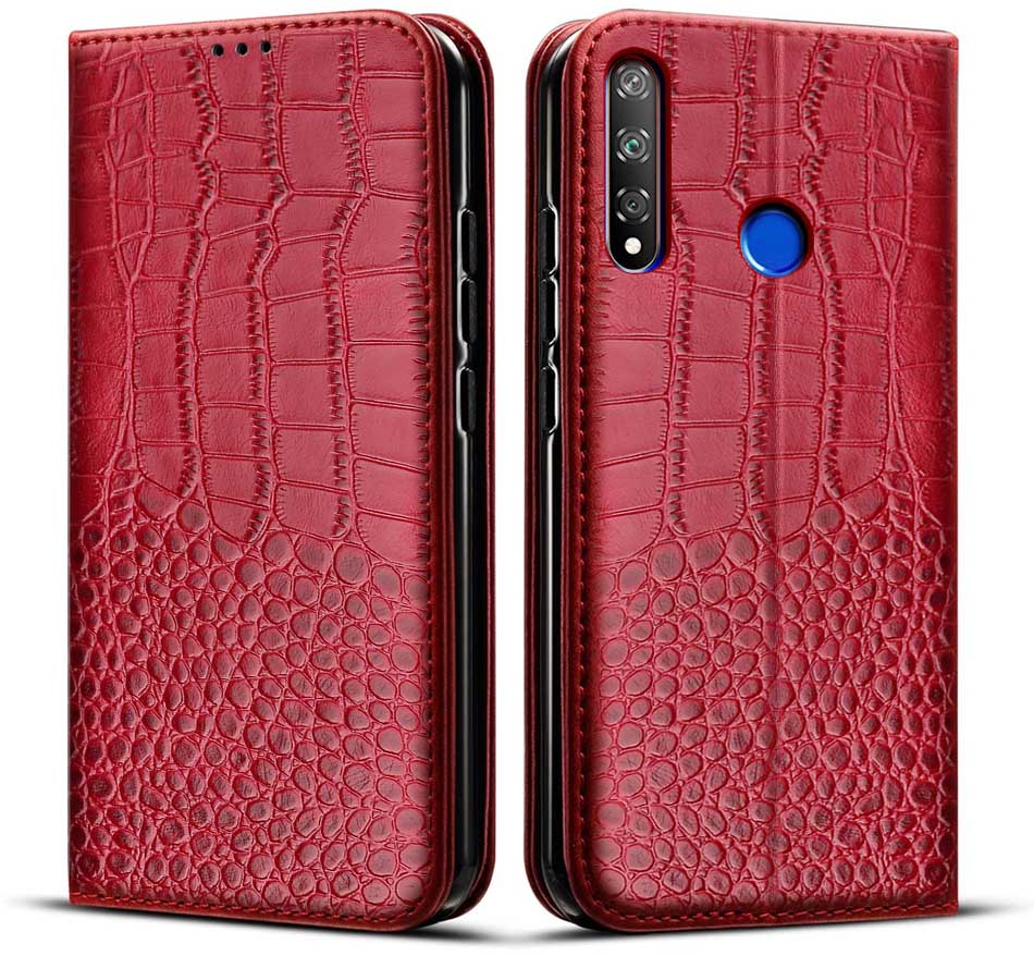 per L&#39;onore 10i Caso Honor 10i HRY-LX1T Caso di vibrazione del cuoio Cassa Del Telefono per Huawei Honor 10i Honor10i 10 i 6.21 pollici della copertura: stile 1 rosso