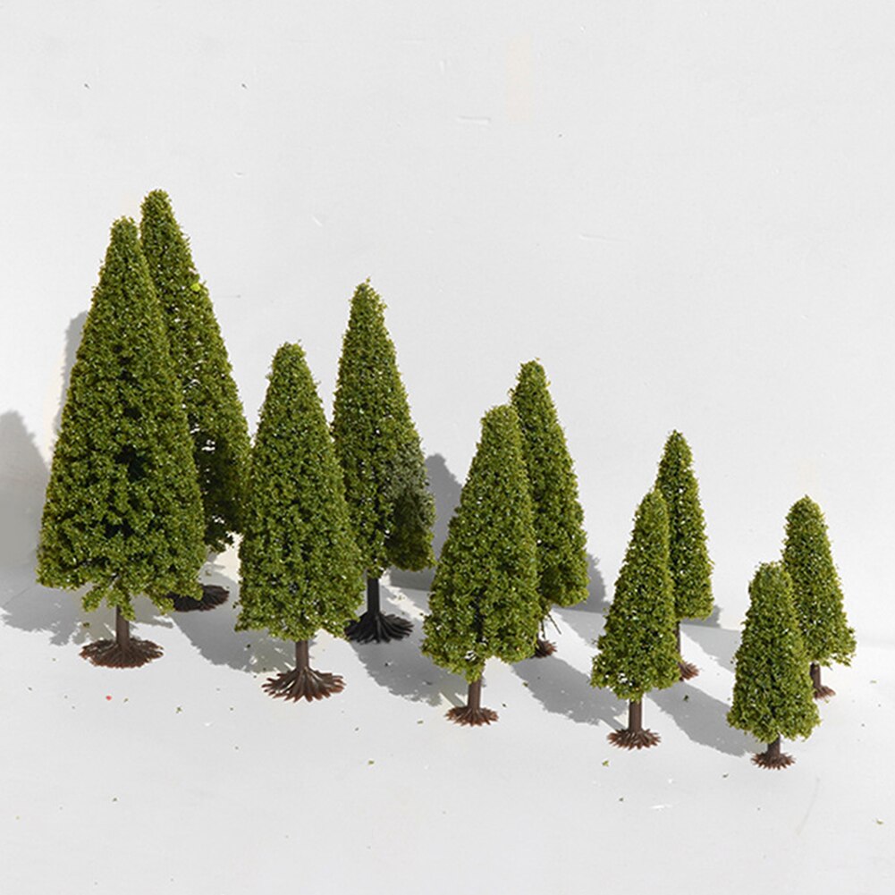 15pcs Green Scenery Landscape Model christmas Trees Diorama Miniatures year decoration