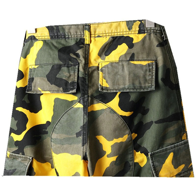 Camo patchwork cargo bukser herre hip hop casual camouflage bukser streetwear jogger joggingbukser nxp 12