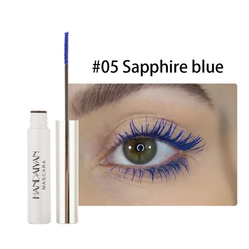 Blå grøn rød lilla sort hvid blæk mascara hurtigtørre øjenvipper krølle forlængelse makeup vandfast mascara øjenvipper: 05