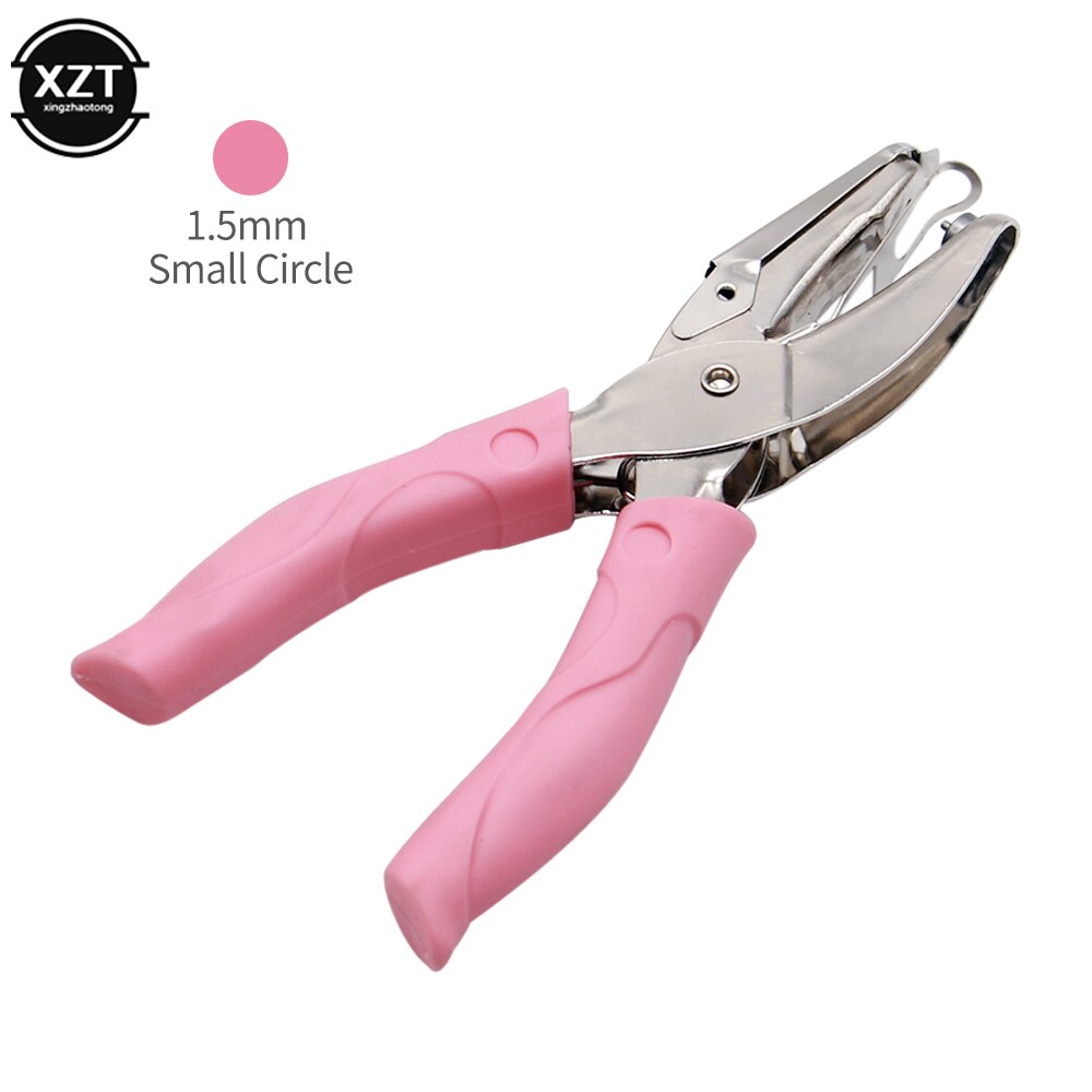 Handheld Hole Punch Cute Mini Papper Cutter Puncher Metal Plier for School Student Office DIY Tool For Diary Note book Eyelet: A