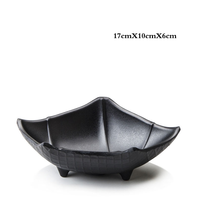 Keukengerei Set Creatieve Zwarte Food Grade Plastic Botplaat Persoonlijkheid Sushi Fruit Dessertbord Restaurant Keukenschotel: Donker Kaki