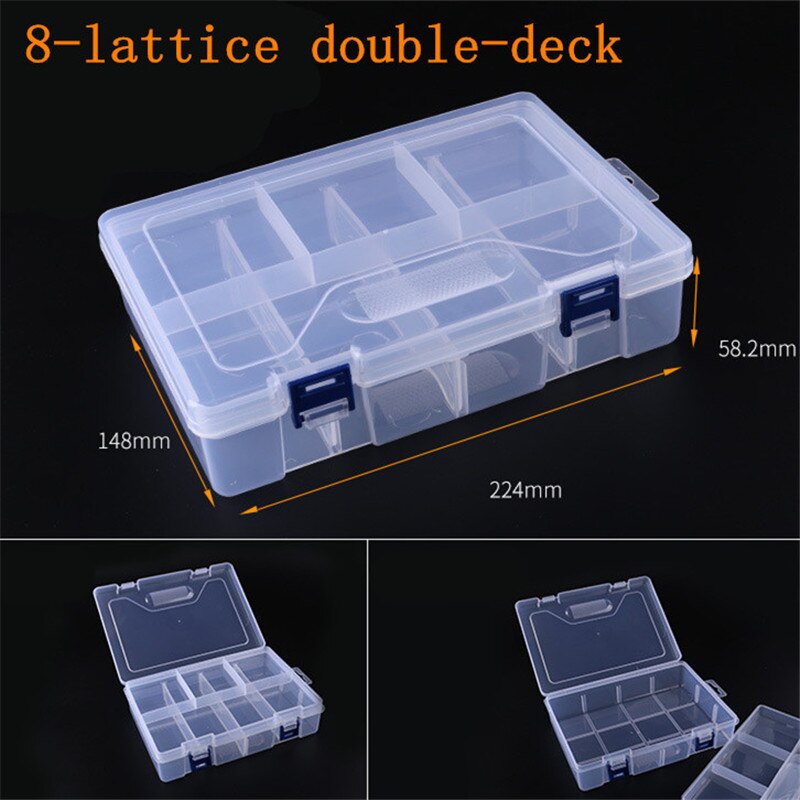 Adjustable 3-36 Grids Compartment Plastic Storage Box Jewelry Earring Bead Screw Holder Case Display Organizer Container: D9