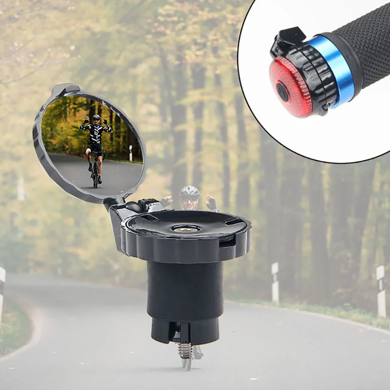 Petit miroir de vélo pliant rotatif pour vtt, 2 pièces, guidon de vélo, rétroviseur, poignée, réflecteur, accessoires spéciaux de cyclisme