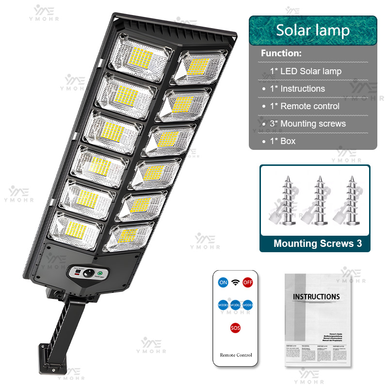 10000W krachtige zonne-straatlantaarn met afstandsbediening LED-wandlamp op zonne-energie voor waterdichte huis- en tuindecoratie buitenshuis: Blauw