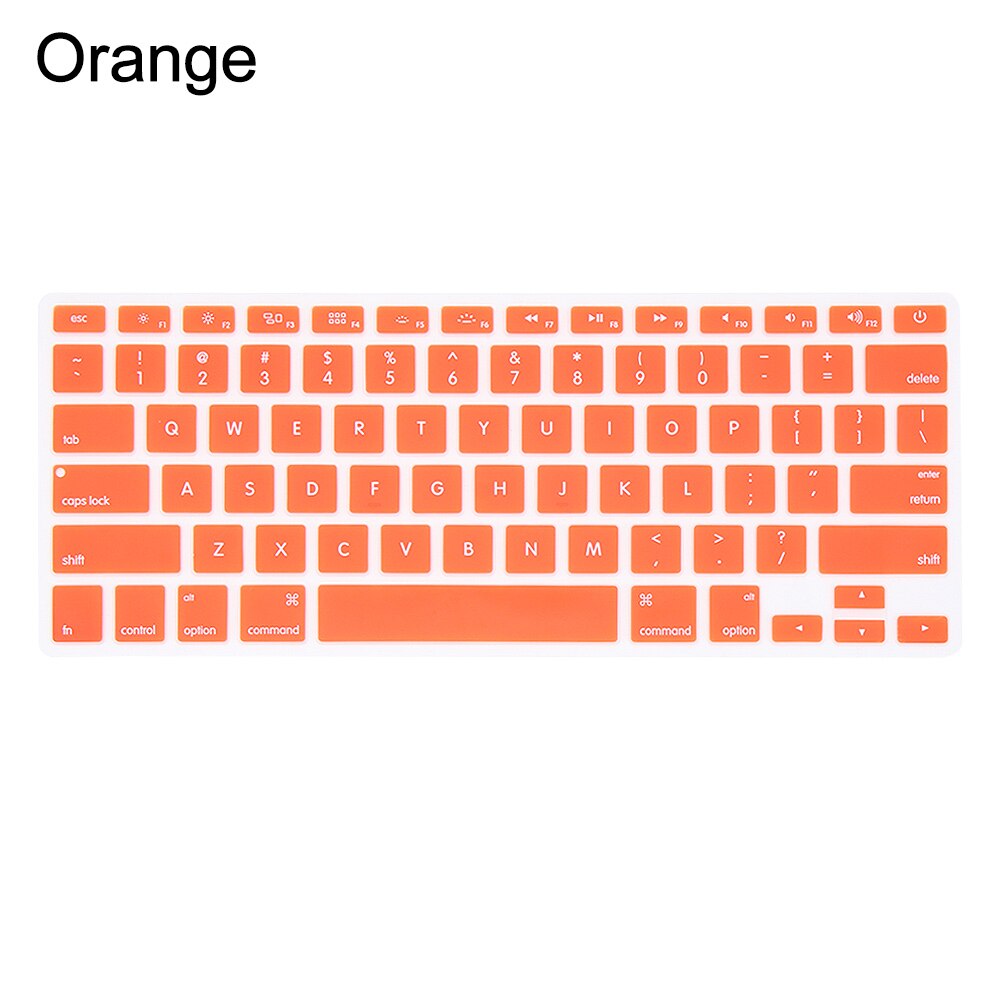 Silikonowa obudowa klawiatury miękki ochraniacz cukierkowe kolory dla Apple Macbook Pro Air 13 "15" 17 "akcesoria do laptopa: orange