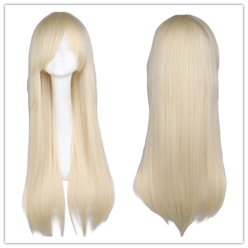 QQXCAIW Long Straight Cosplay Wig Women Costume Party Black Red Ombre Heat Resistant Synthetic Hair Wigs: 613