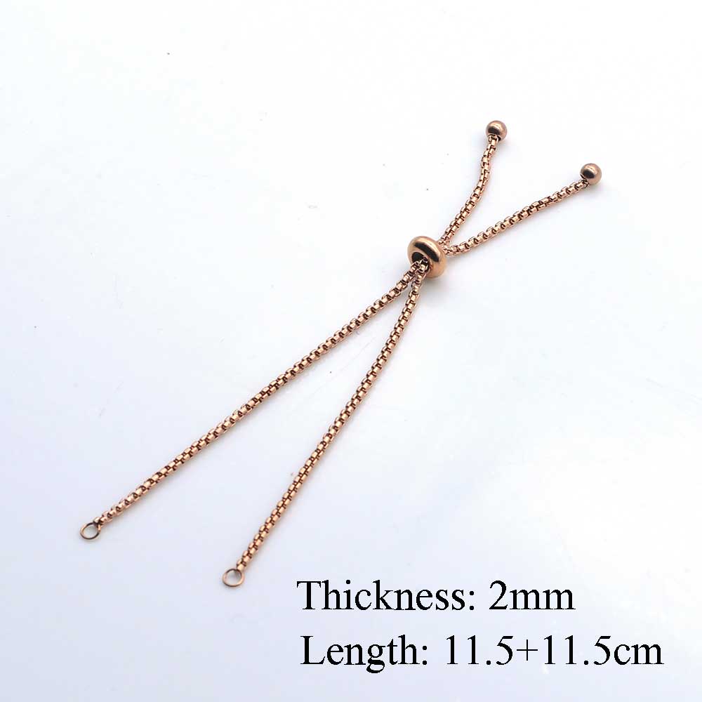5 uds. De acero inoxidable DIY caja redonda cadena para mujeres pulsera joyería de DIY cadena al por mayor aceptar pedidos OEM