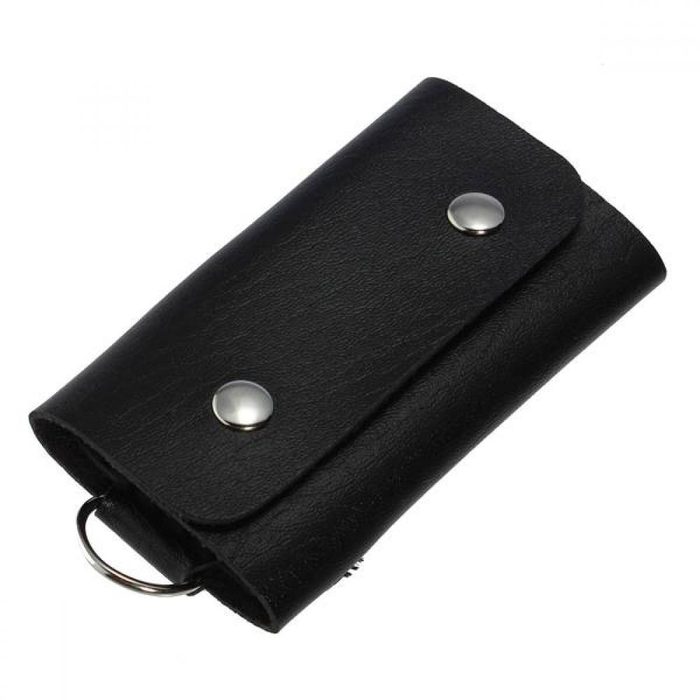 Cuero PU los titulares de ama de llaves llavero de coche bolsa Porta llaves funda billetera Unisex Mini carteras