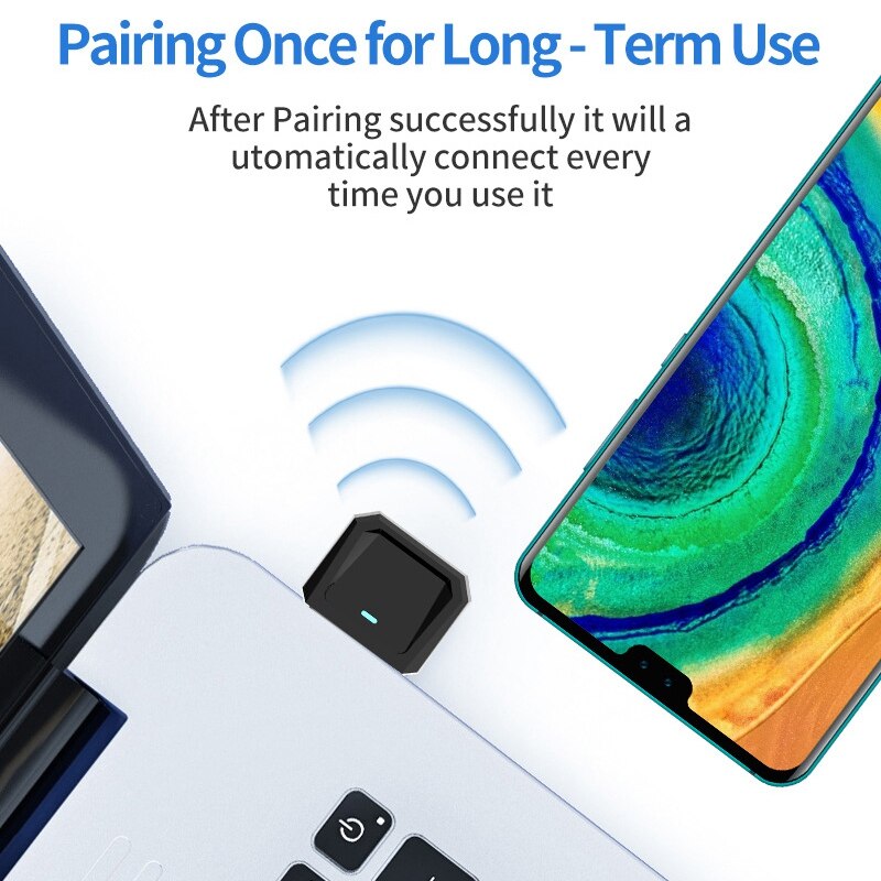 Bluetooth 5.0 USB Adapter Transmitter Receiver,for Wireless Mouse Keyboard Speaker