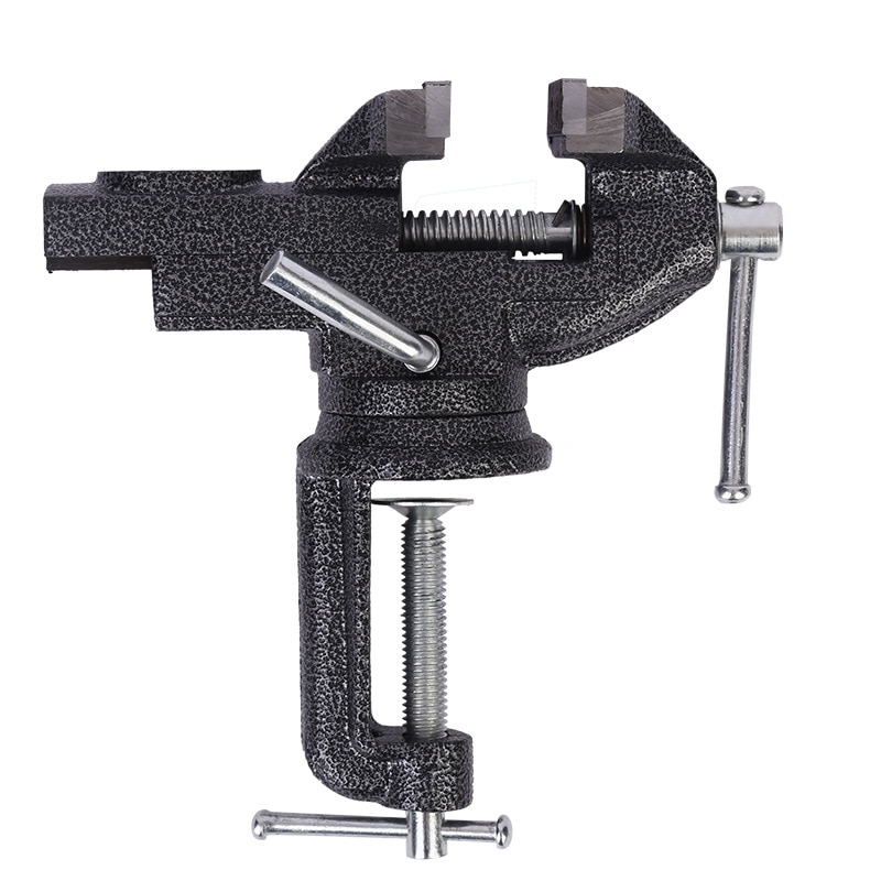 Universal Table Vise 360°Swivel Base Bench Clamp Home Vise Clamp-On Vise Repair Tool Portable Work Bench Vise Drilling
