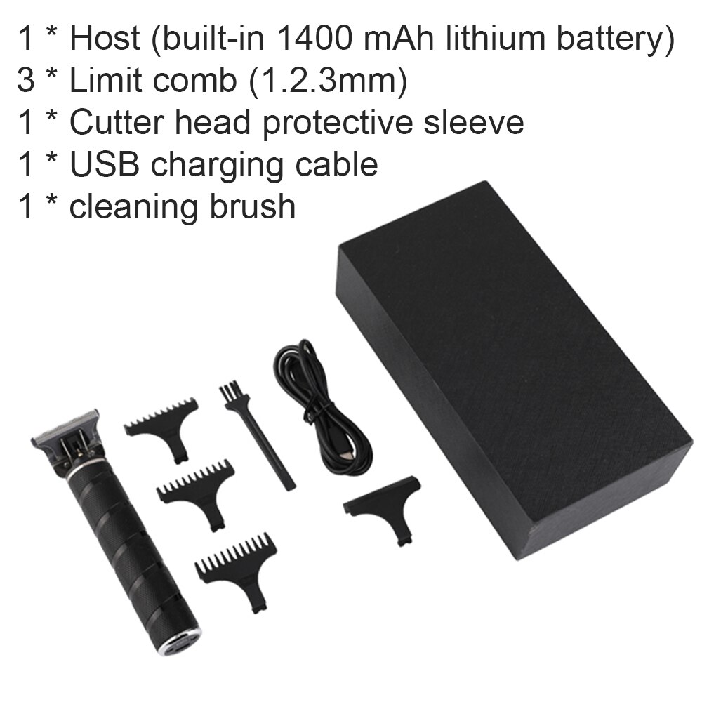 USB rechargeable ceramic Trimmer barber Hair Clipper Machine hair cutting Beard Trimmer Hair Men haircut Styling tool T-Outliner: with box