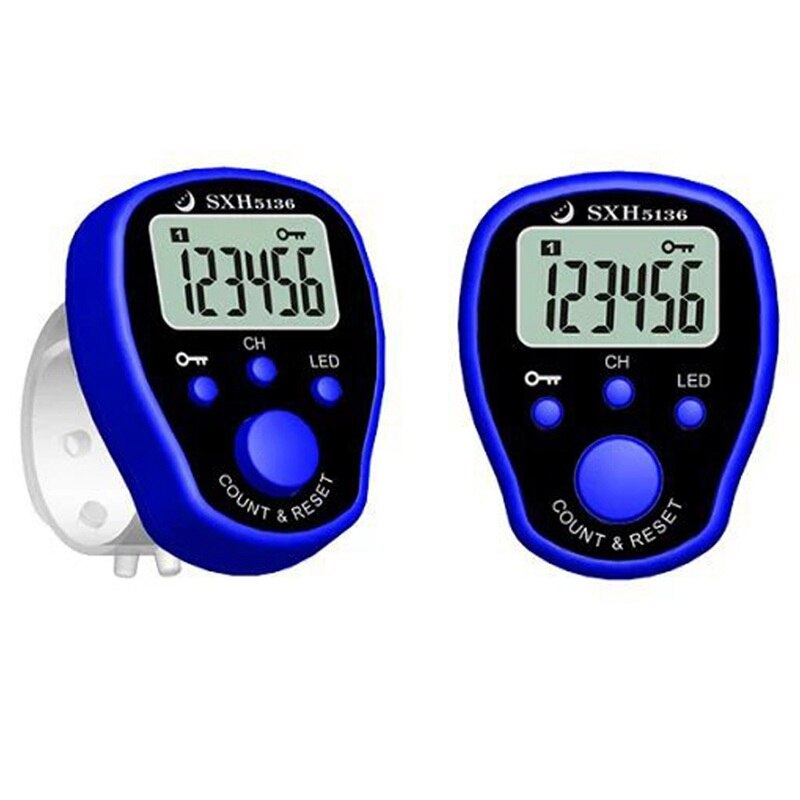 five-channel chanting counter finger electronic counter chanting multi-function point counter bIue