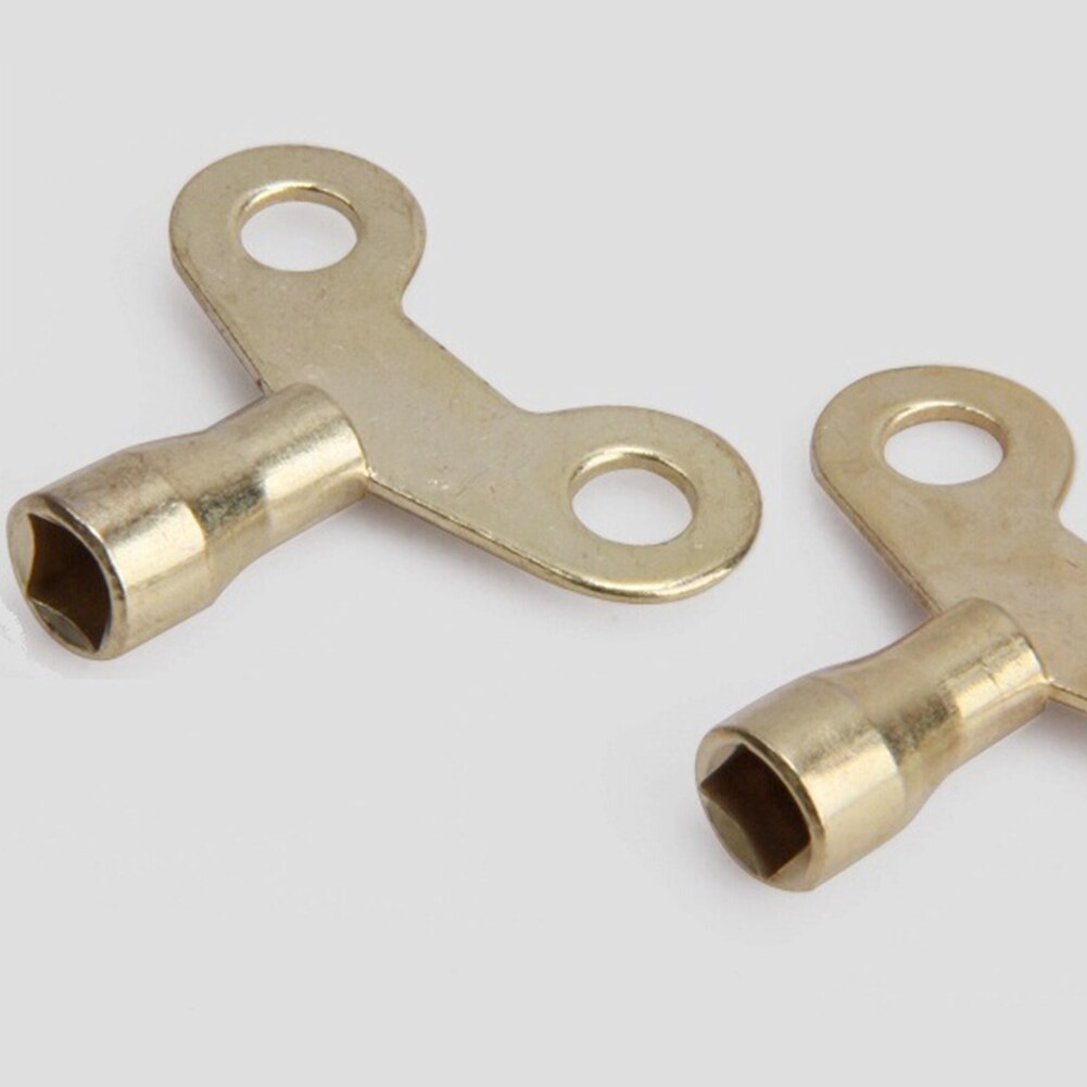 2PCS Water Tap Plumbing Hole Bleed Special Lock Radiator Brass Key Faucet Square Socket #0129