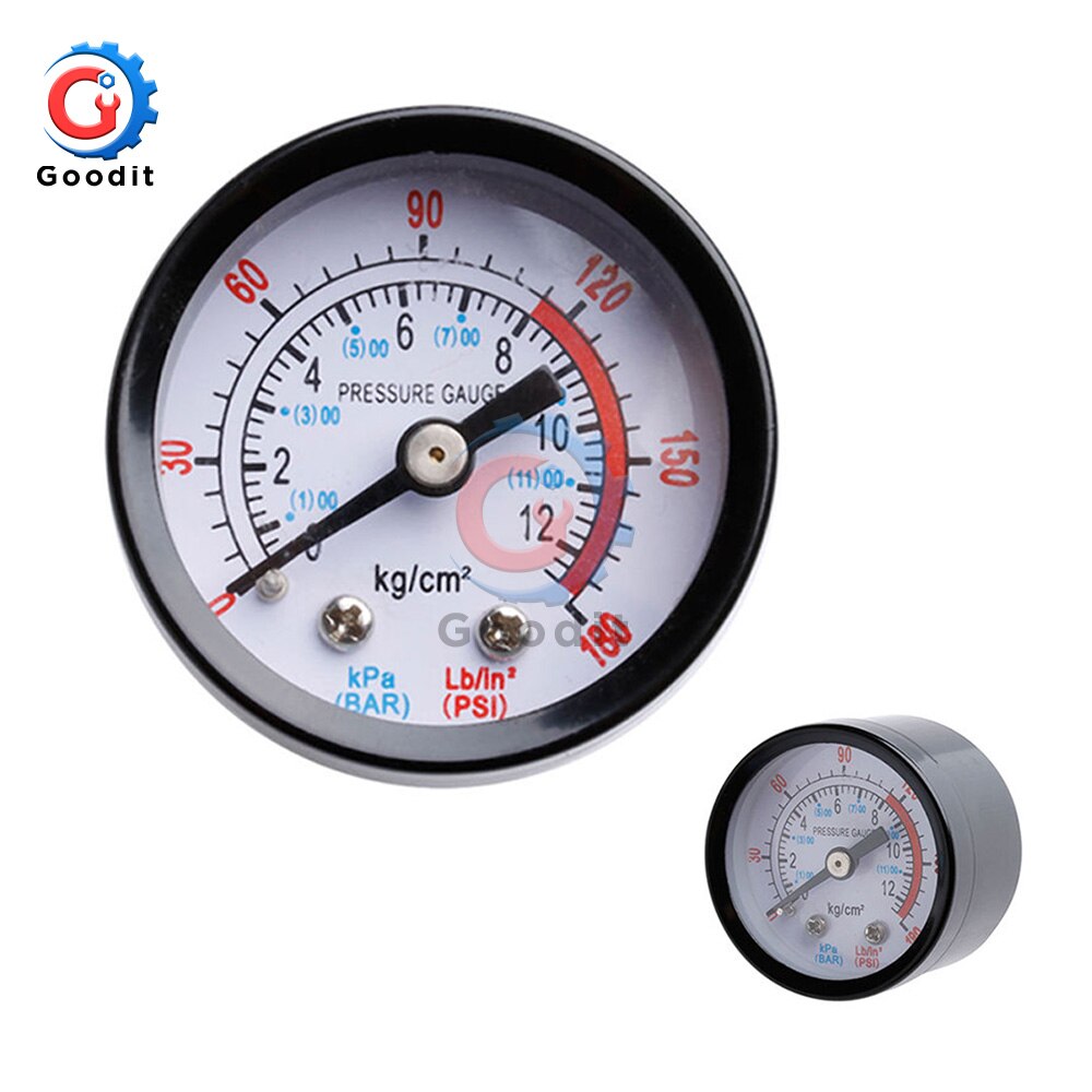 Bærbar måleur med dobbelt skala 1/4 " 1/8 " npt  -30hg/0ps vakuumtrykmåler manometer urskive display trykmåler: Type 3