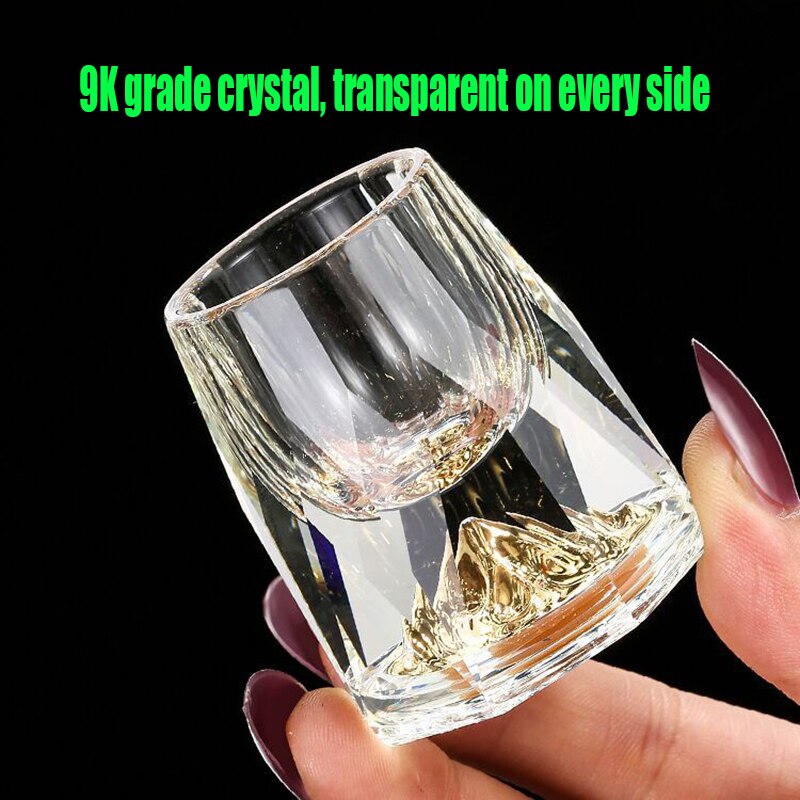 Diamond Face Jinshan Liquor Cup Crystal Glass Dispenser Household Small Sip Cup Liquor Cup Liquor Cup Bar