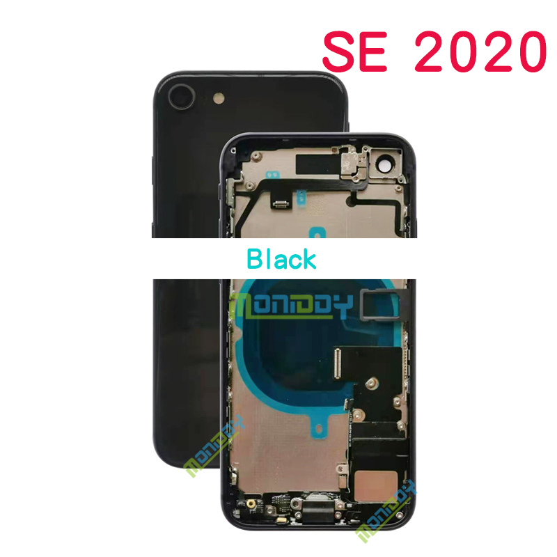 AAA Full Back Cover For iphone SE SE2 Housing Battery Door Middle Chassis Frame Housings Assembly Door Rear with Flex Cable