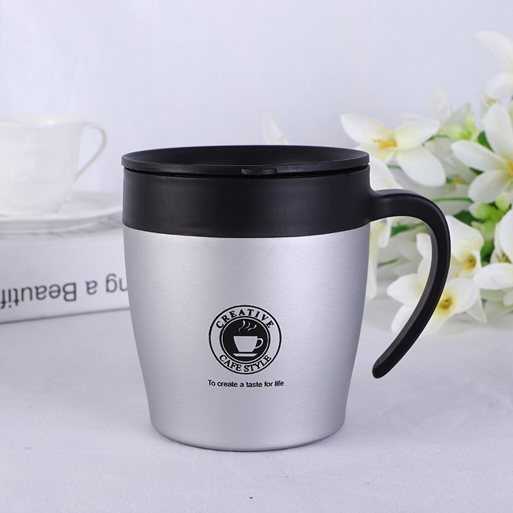Double Wall Stainless Steel Coffee Mug 350ml Portable Cup Travel Tumbler Coffee Jug Milk Tea Cups Double Office Water Mugs K20