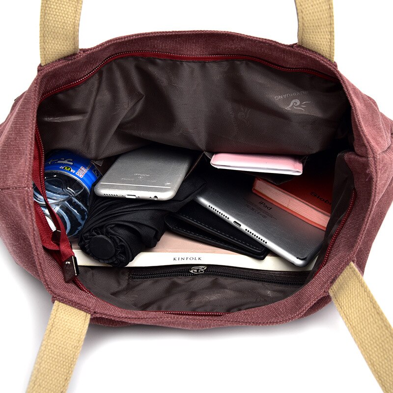 Leinwand Einkaufstasche Frauen Handtasche Schulter Taschen Messenger Tasche Casual Hobos Bolsa Weibliche Feminina Große Kapazität
