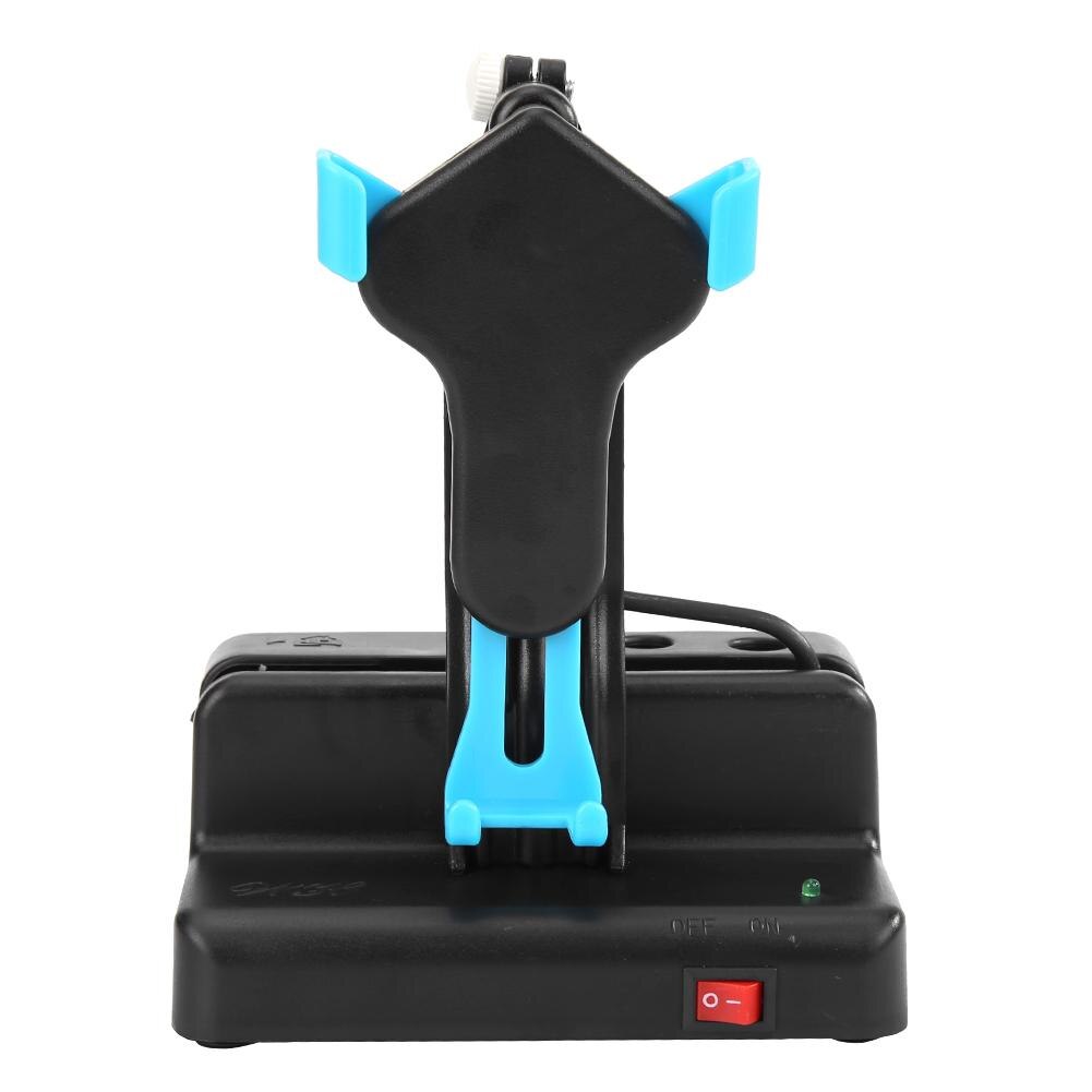 Stop motion stand shaker mobiltelefon wiggle enhed automatisk telefon swing motion trin stigende ryste skridttæller holder: Blå
