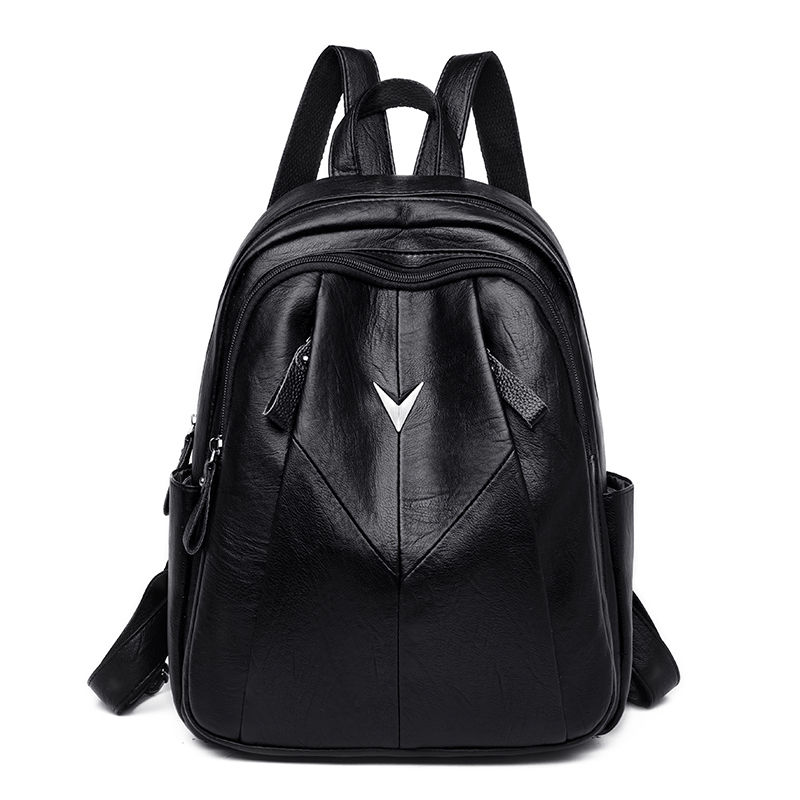 de las mujeres de la mochila de de la Juventud de cuero mochila para chicas adolescentes mujer bolso de hombro de colegio mochila saco: black