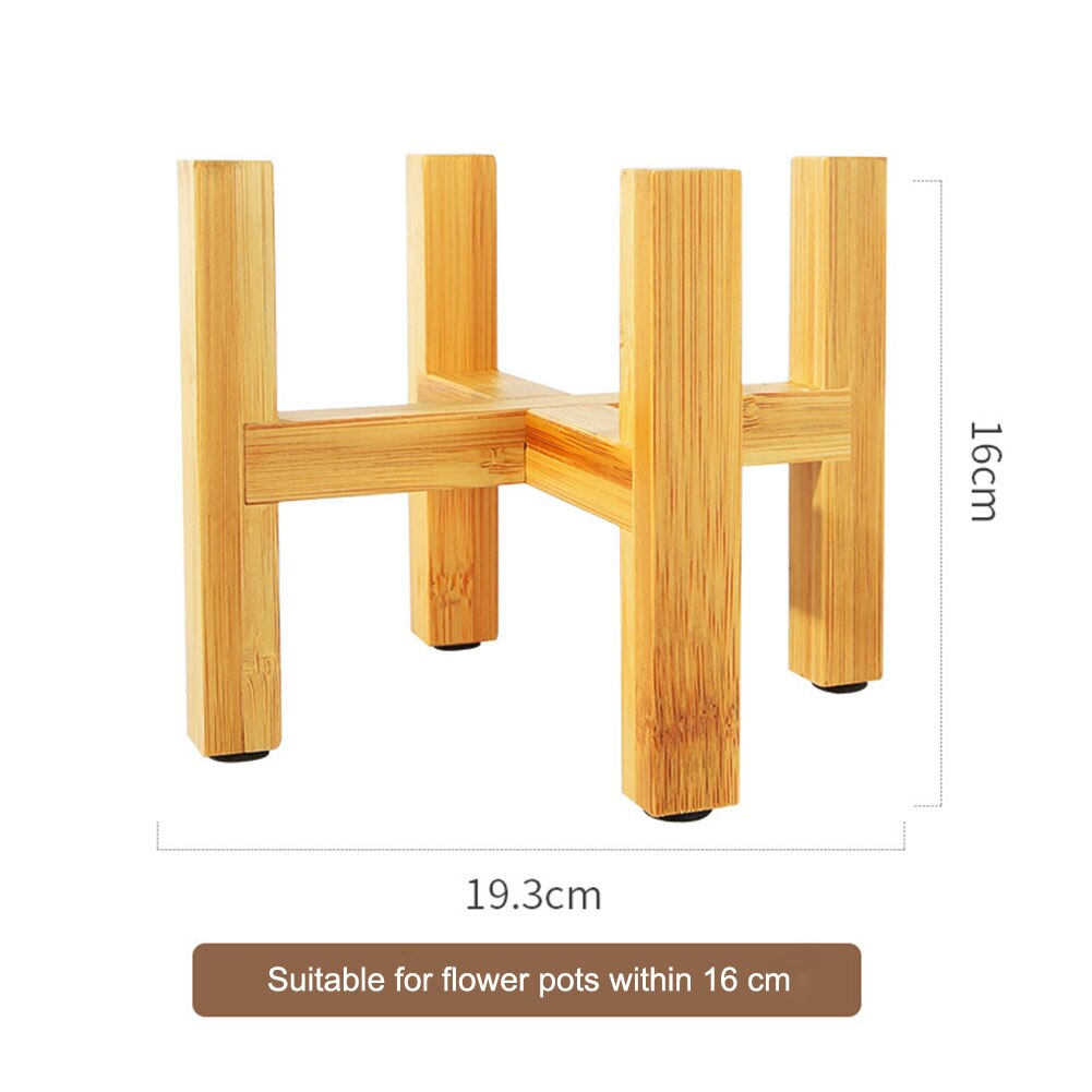 Duurzaam Houten Planter Pot Trays Bloempot Rek Sterke Stand Bonsai Houder Huis Balkon Tuin Indoor Display Plant Stand Plank: L 16cm