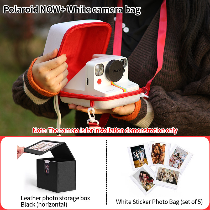 Suitable for Polaroid Now+/Go Gen2 camera bag storage bag, +Gen3/Gen3casual simple multifunctional portable bag: Khaki