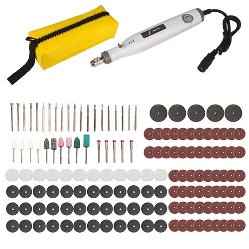 Multifunctional Electric Tools Drilling Machine Electric Power Tool Kit Dremmel Mini Electric Drill Tool Dc 18V 12V: D280Whitewith288pcs