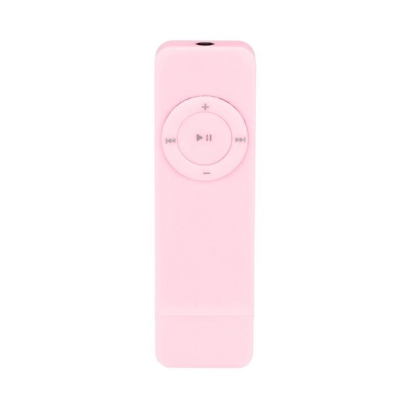 Reproductor MP3 deportivo en línea con USB, conciso de Control de pulsación de sonido sin pérdidas, reproductor de música portátil, compatible con tarjeta TF,: pink