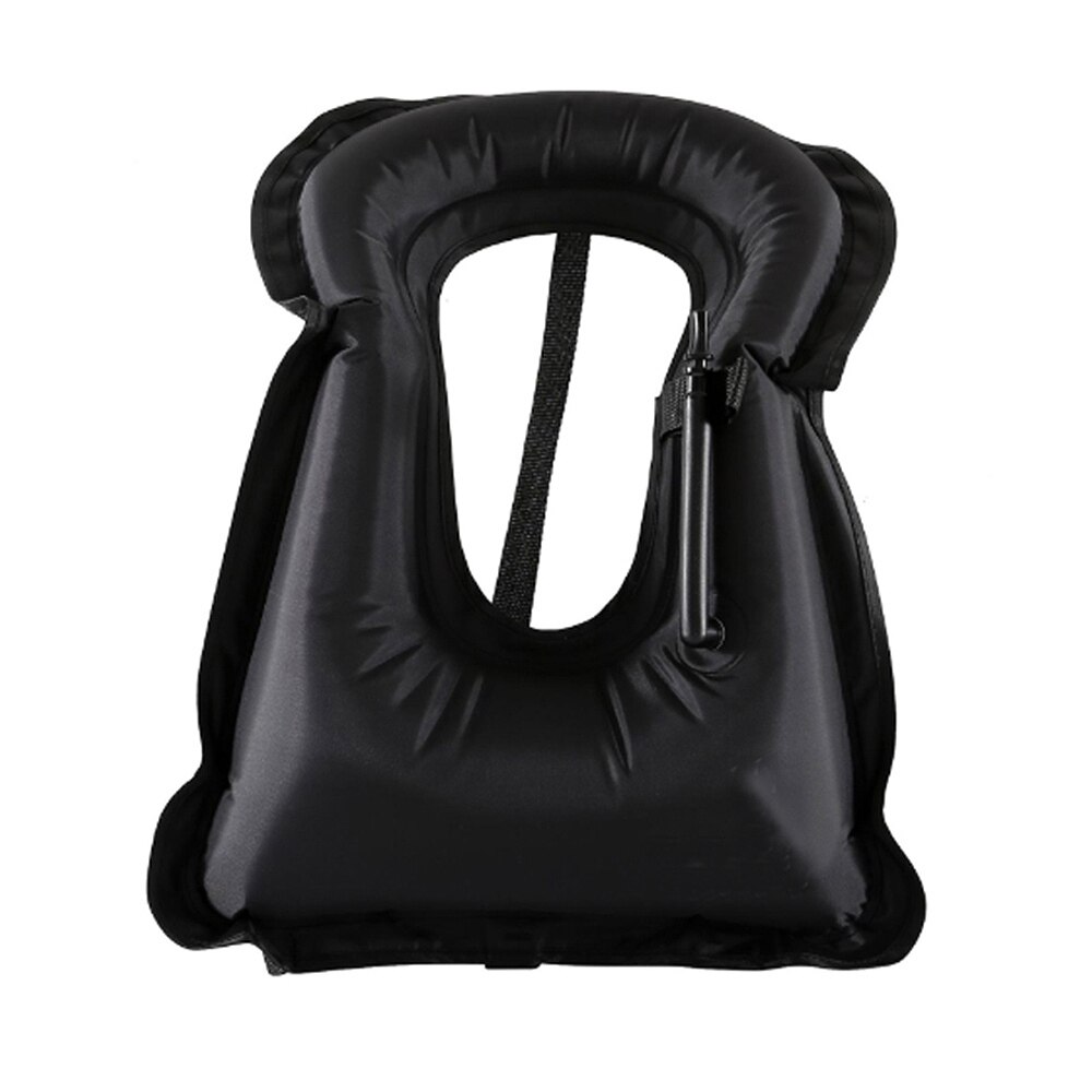 Life Jacket Adult Inflatable Snorkel Vest Portable Child Safety Jacket Floating Swimming Surfing Water Sports Life Saving Jacket: Black / for kids