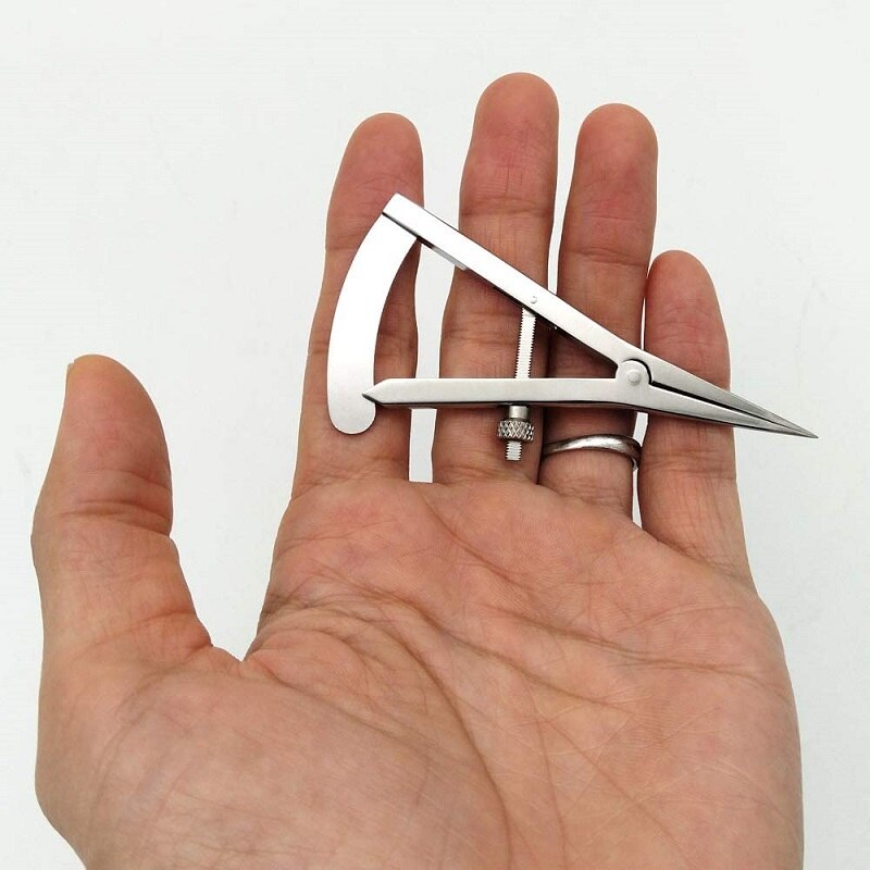 3.5 Inch Adjustable Marking Gauge Edge Press - Pitch Gauge DIY Leather Measuring Tools for Woodworking, Metalwork, Engineering