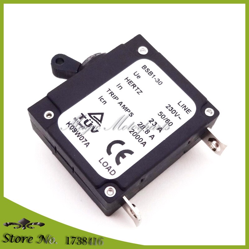 thumbnail image 2 of 30A Generator Circuit Breaker – BSB1-30 – 37.5A Trip, 230V, 2000A Interrupt, 50-60 Hz 2 of 4