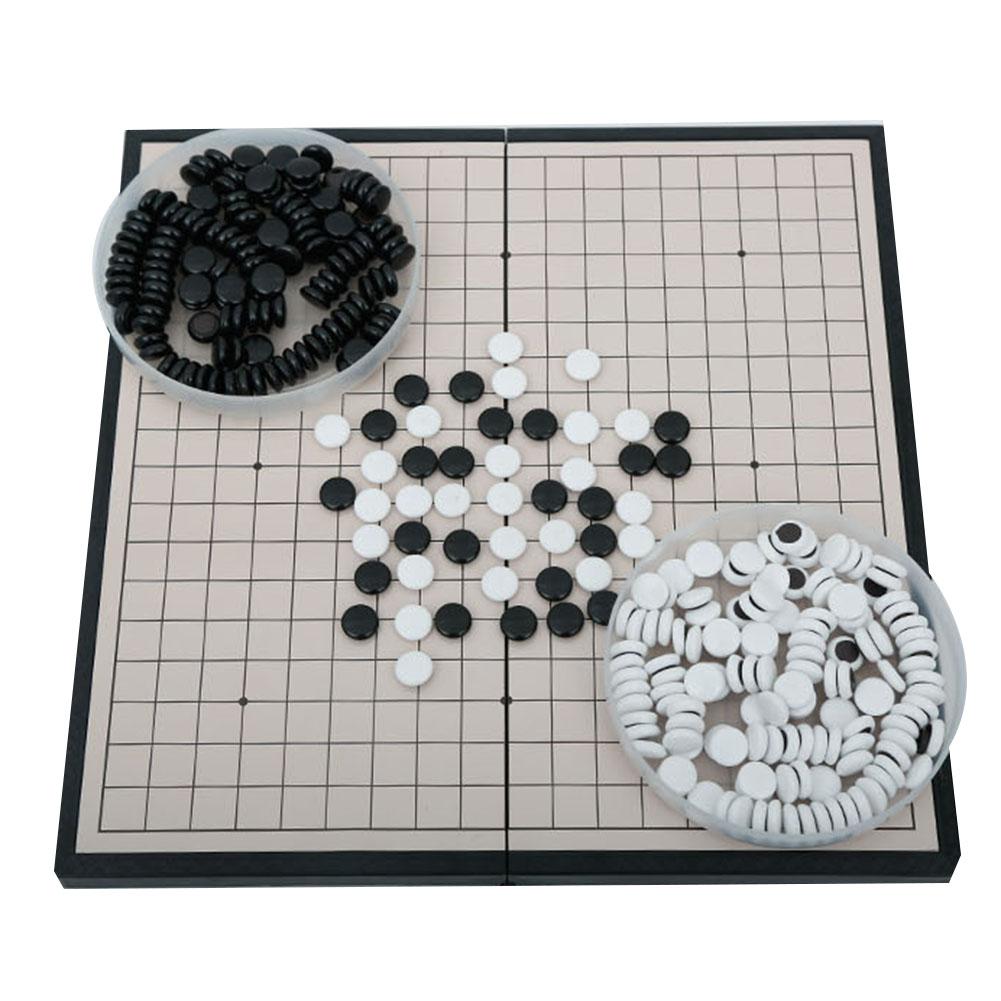 Kid Adult Draagbare Vouwen Magnetische Go Game Board Set Met Enkele Bolle Magnetische Plastic Stenen Set Amusement Intelligentie Speelgoed