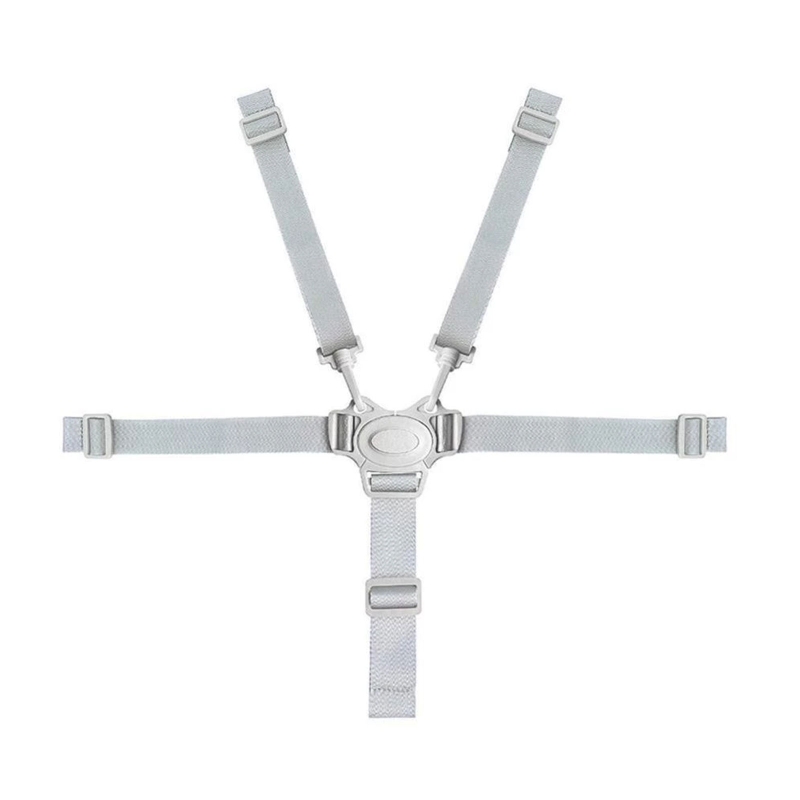 Arnés Universal de 5 puntos para bebé, silla alta, cinturón de seguridad para cochecito de niño, cochecito de bebé, silla de paseo 87HD: Gray button