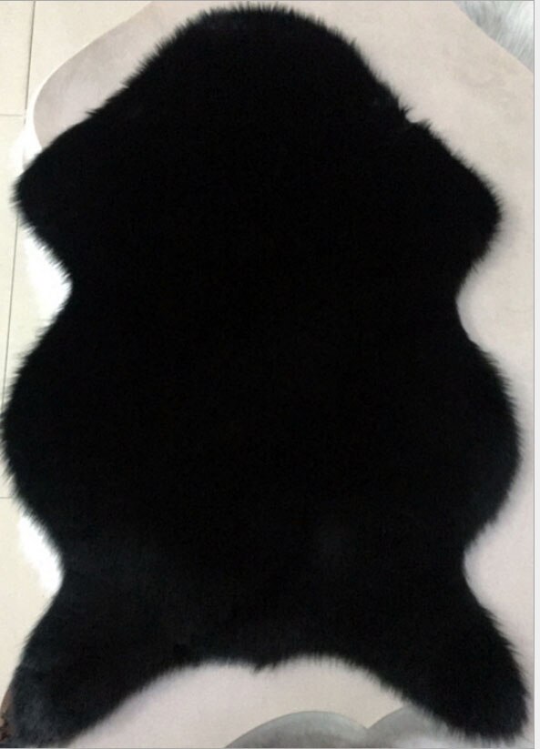 Cubierta para silla de piel de oveja sintética, cojín suave para sofá, alfombra, cojín de péndulo peludo, Color sólido, piel y pelo, alfombras esponjosas, manta para dormitorio