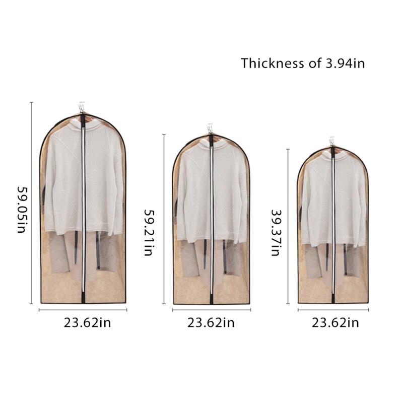 1pc Hängende Kleidung Lagerung Tasche Staub-nachweisen Abdeckung für Mäntel Hemden zur Seite fahren Anzug Lagerung Organizer Kleiderschrank Abdeckungen für kleidung