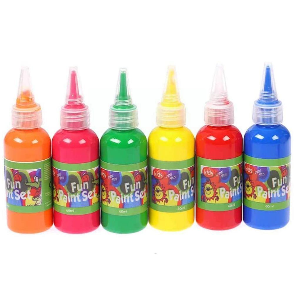 12 Color 60ml Watercolor Paint Kindergarten Children Supplies Diy Paint Finger Art Paint/ Painting Wash D2m3